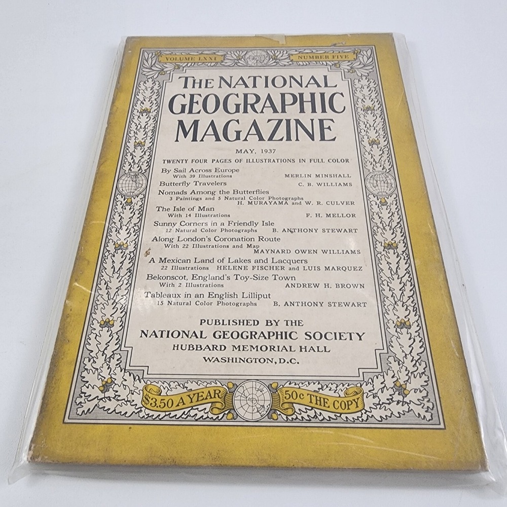 National Geographic Magazine May 1937 No Insert